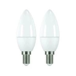 Best Pirce ✨ Luce Bella Candle E14 LED 470lm Cool White 5W Globe 2 Pack Other - To Australia 😀