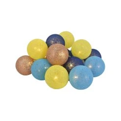 Best Sale 🧨 Australia Sale - Luce Bella 6cm Battery Operated Cotton Ball String Lights - 16 Pack Multi 😉 -Luce Bella Online Shop 216871b4b02b4ad59ce6e1412a0ac51c