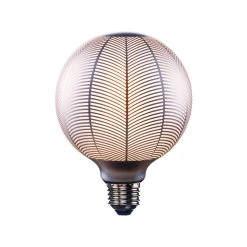 Budget ❤️ Australia Only - Luce Bella 4W 350lm G125 Silver Pine Needle Pattern Dimmable LED E27 Globe ❤️