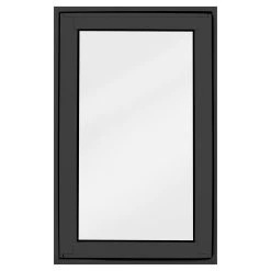 Promo ❤️ Australia Sale - Polar Eco-View Windows Polar Eco-View 600 X 945mm Black Frosted Glass Openable Double Glazed Window Black Frame With Frosted Glass 💯