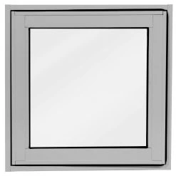 Flash Sale ✨ Australia Only - Polar Eco-View Windows Polar Eco-View 600 X 600mm Silver Grey Frosted Glass Open Panel Double Glazed Window Silver Grey Frame With Frosted Glass 🛒