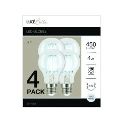 Hot Sale ⭐ Luce Bella 4W 450lm Cool White GLS LED E27 Globe - 4 Pack - To Australia 🎉 -Luce Bella Online Shop 7ebd012c03d84ccb9863cb17e451c648