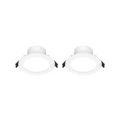 Best Pirce ✔️ Australia Only - Luce Bella 8W 90mm Tri-CCT LED Downlight With Flush Front Face - 2 Pack White 👏
