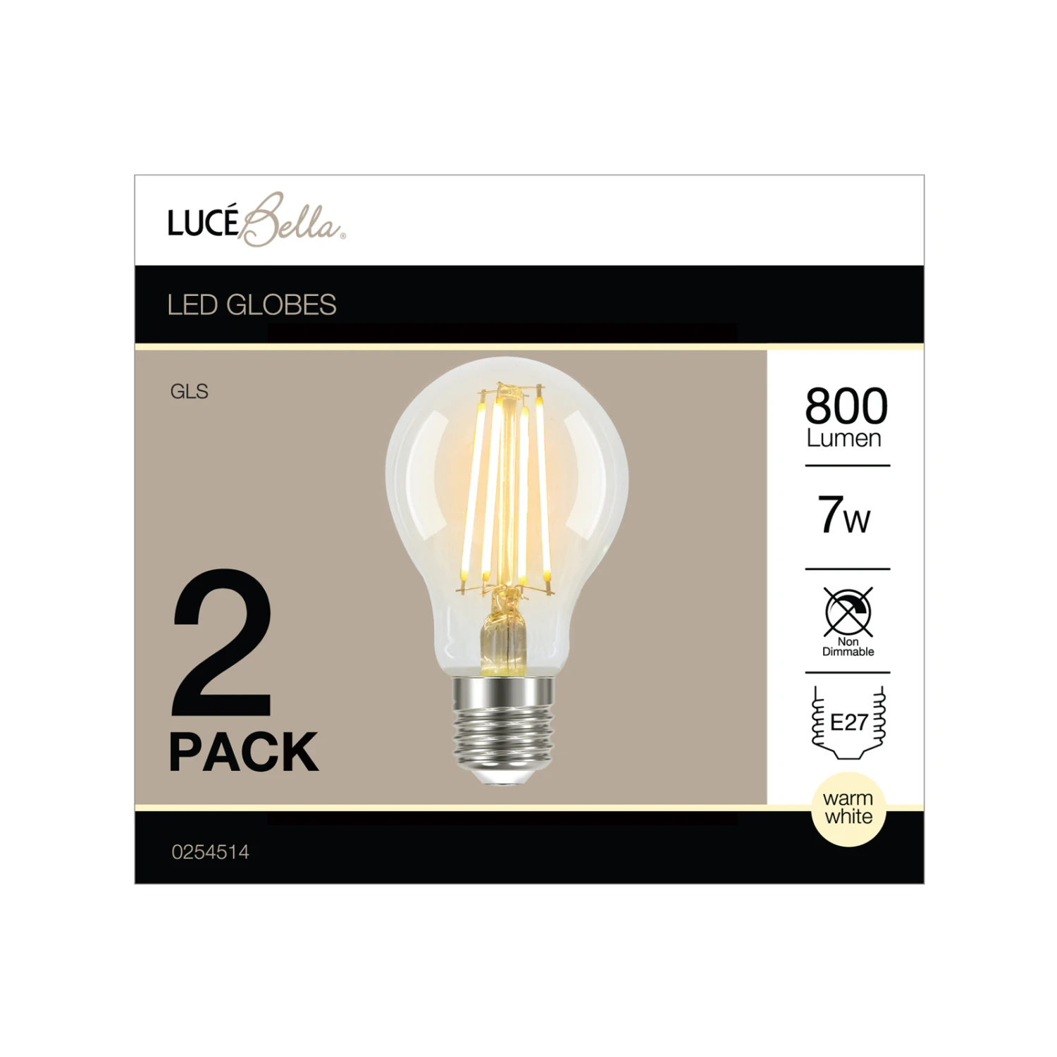 Best deal ✔️ Australia Sale - Luce Bella GLS Filament E27 LED 800 Lumen Warm White 7W Globe 2 Pack Other ⭐ 4 Best deal ✔️ Australia Sale - Luce Bella GLS Filament E27 LED 800 Lumen Warm White 7W Globe 2 Pack Other ⭐ - Image 2