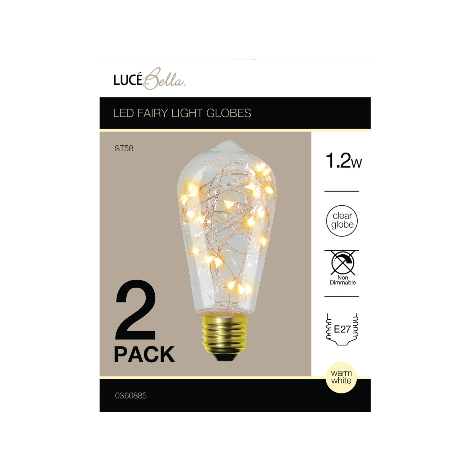 Brand new ❤️ Australia Sale - Luce Bella 1.2W 56lm Warm White LED ST58 E27 Globe - 2 Pack 🎁 4 Brand new ❤️ Australia Sale - Luce Bella 1.2W 56lm Warm White LED ST58 E27 Globe - 2 Pack 🎁 - Image 2