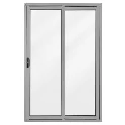 Buy 😉 Australia Only - Polar Eco-View Windows 2145 X 1410mm Silver Grey Aluminium Sliding Door Kit ⭐
